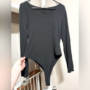 Elegant Black Long Sleeve Bodysuit